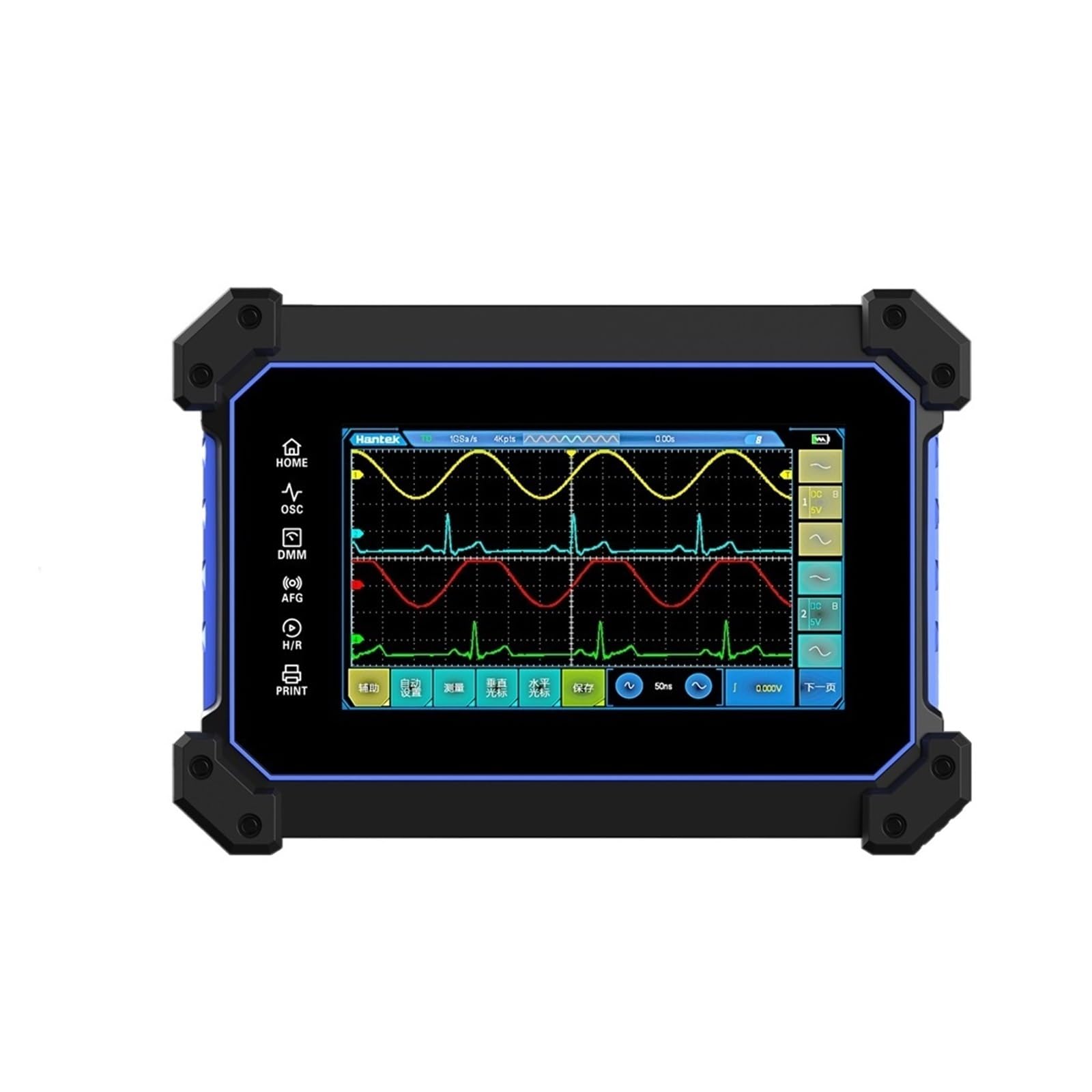 Oscyloskop, Cyfrowe oscyloskopy Stora 3 w 1 + źródło sygnału + multimetr 2 kanały przepustowość 110 Mhz przenośny oscyloskop(TO1112D)