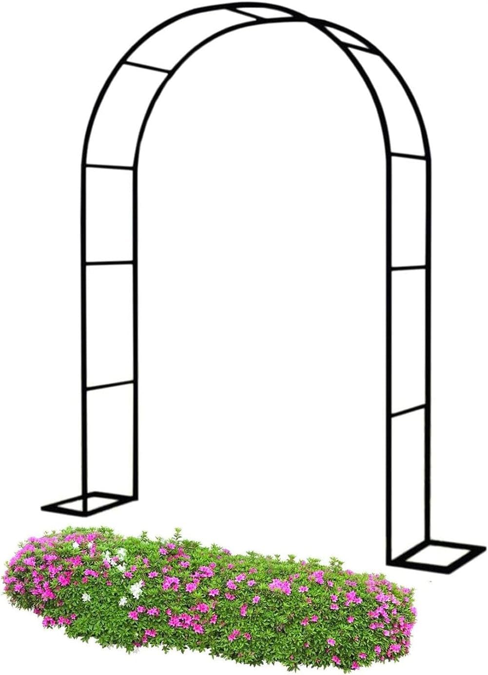 Garden Arbor Arch Steel Frame Weather Resistant Metal Archway for Climbing Plants, Free Standing Trellis Pergola 1.2M 1.4M 1.8M 2.4M 3M 3.5M Wide Garden Arch,White,W3.5M*H2.2M