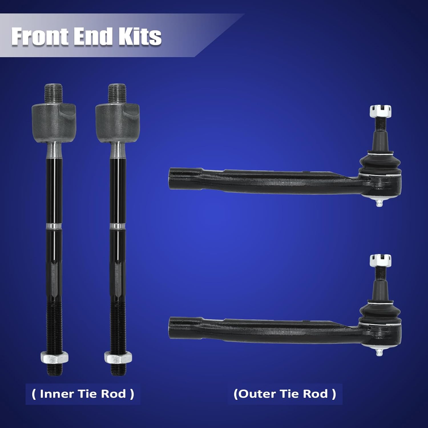 10Pcs Suspension Kit Front Left Right Control Arm w/Ball Joint Stabilizer Sway Bar Outer Inner Tie Rod End Link Bushings Replacement for 2013-2014 Nissan Altima