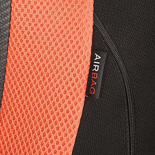 Flying Banner Car Seat Covers Quality Carbon Fiber Faux Leather Mesh Fabric Sport Low High Back Bucket Back Pocket Arm Rest Car Suv Truck Pick Up (2 Fronts - High Bucket, Orange) #TOP5