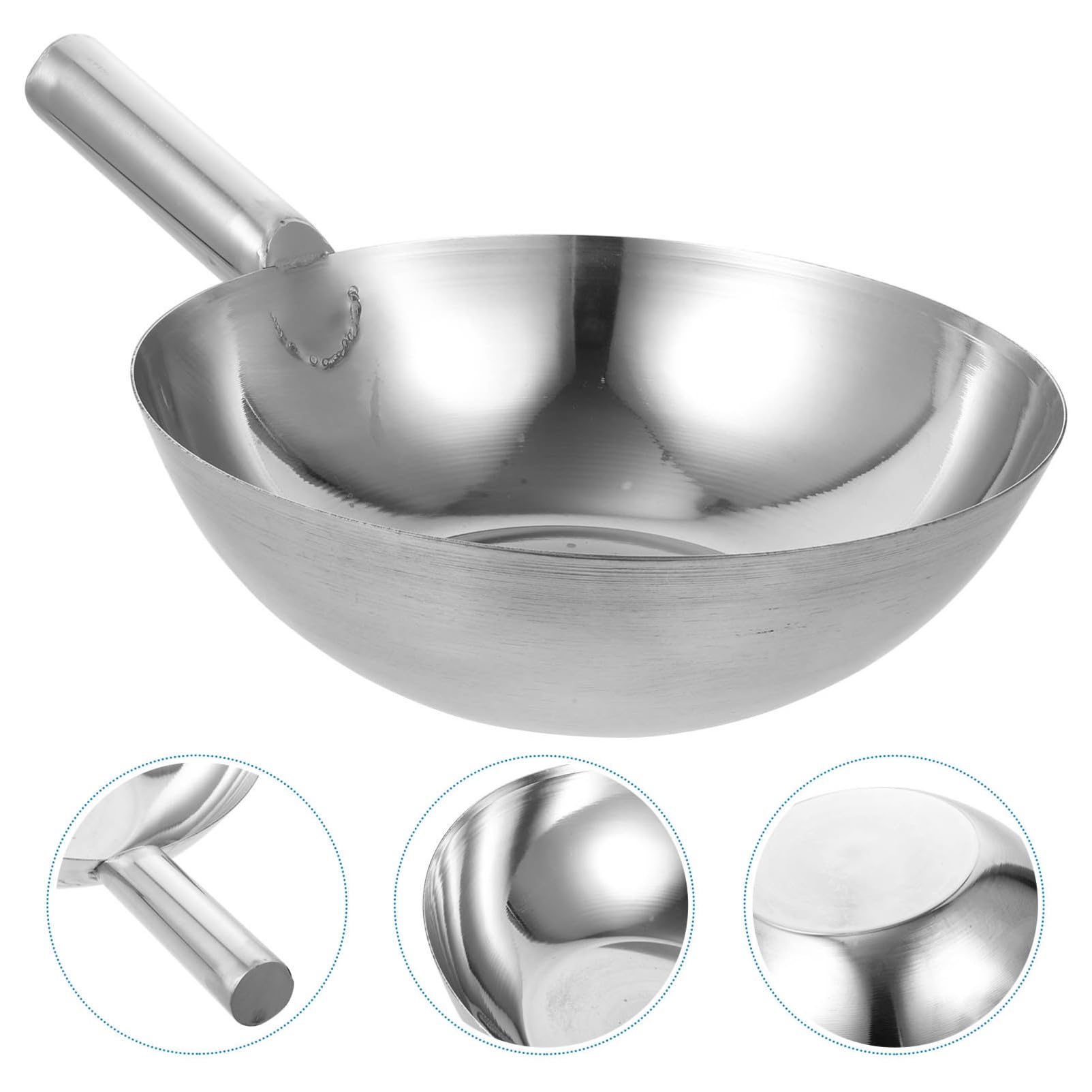 Ladle in Acciaio Inox per Acqua, Cucchiaio da Cucina Robusto | Finitura Argento, Superficie Liscia, Adatto a Ristoranti e Mense, Struttura Resistente alla Caduta