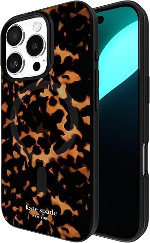 Kate Spade New York iPhone 16 Pro Case - Compatible with MagSafe - Designer Phone Case - Tortoise
