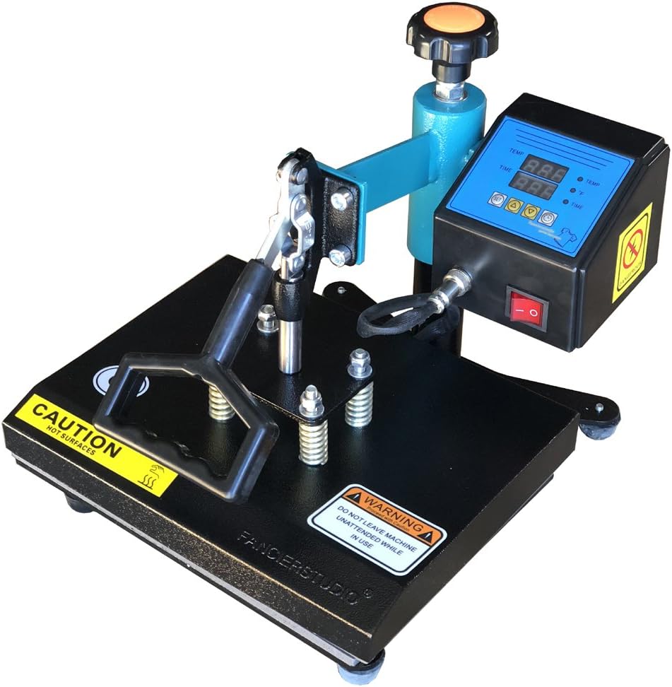 Fancierstudio Heat Press 9-by-12-Inch Heat Press Swing Away Heat Press 9"x12" Coated with Sheet Sublimation Heat Press Rhinestone Heat Press 9x12 GB