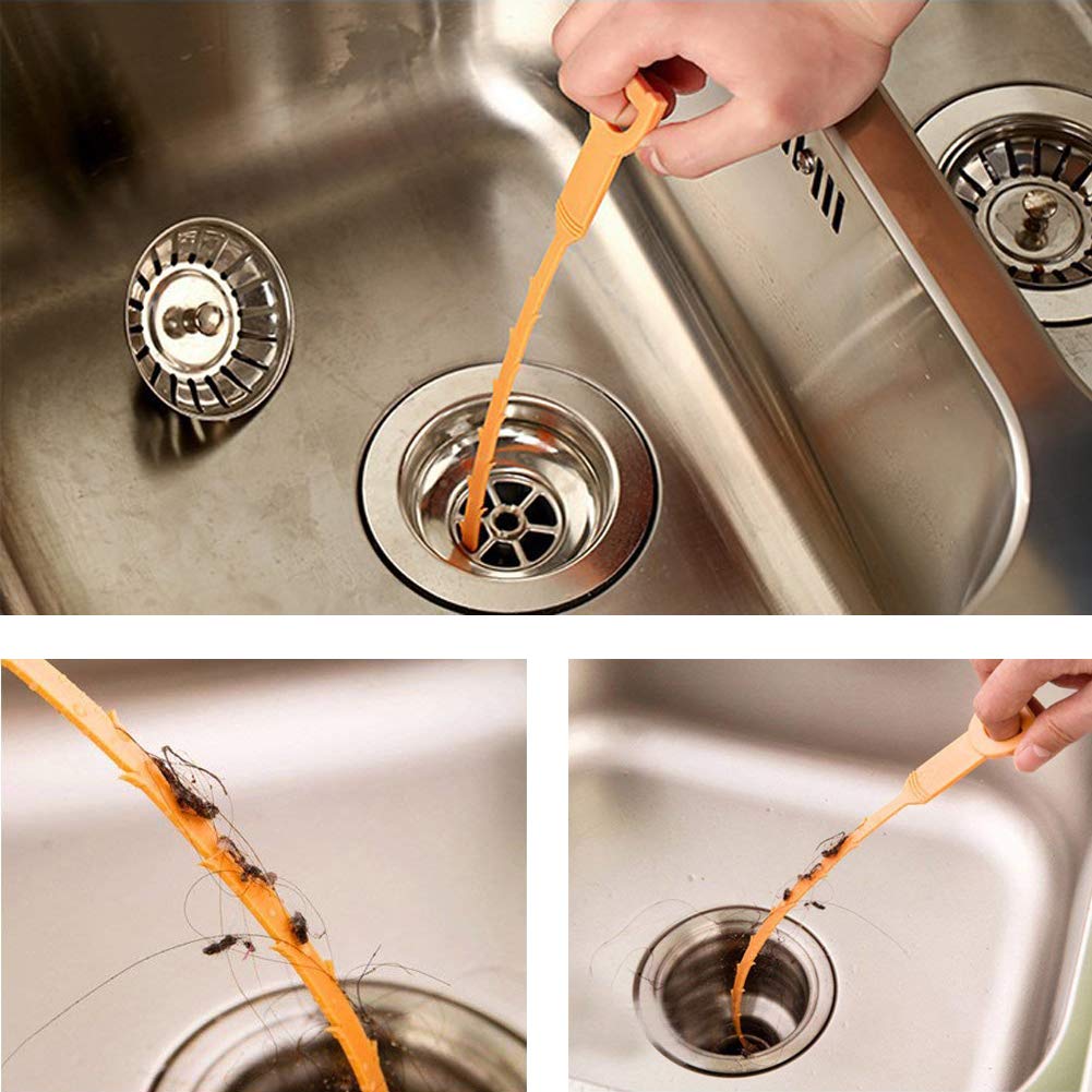 Drain Clog Remover Tool, 6 Pack Drain Hair Clog Remover Tool, 24 Inch Drain Cleaner Tool For - View #8