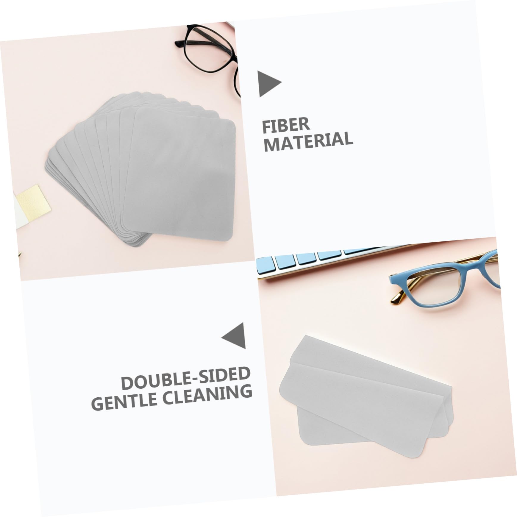 Gatuida 100 Toallitas De Microfibra Para Limpiar Gafas Portátiles Tabletas Etc