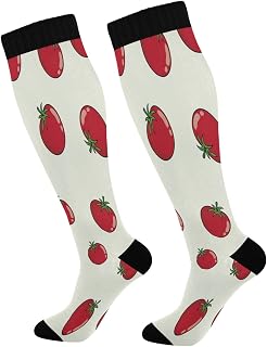 874 Crew Athletic Socks Tomatos Dress Crew Socks Non Slip Running Socks Funny Walking Socks For Hiking Sports Travel 40cm