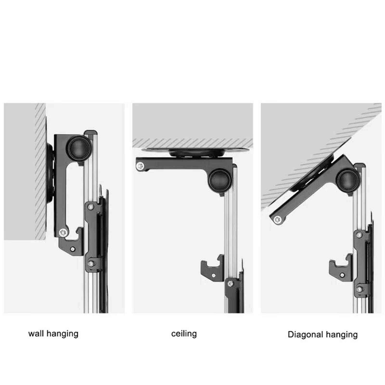 Staffa Pieghevole TV Monitor - Montaggio A Soffitto E Sotto L'armadio Della Cucina, Staffa TV Regolabile Altezza, Ribaltabile 0-90°, Per Schermi LED Da 17 A 37 Pollici