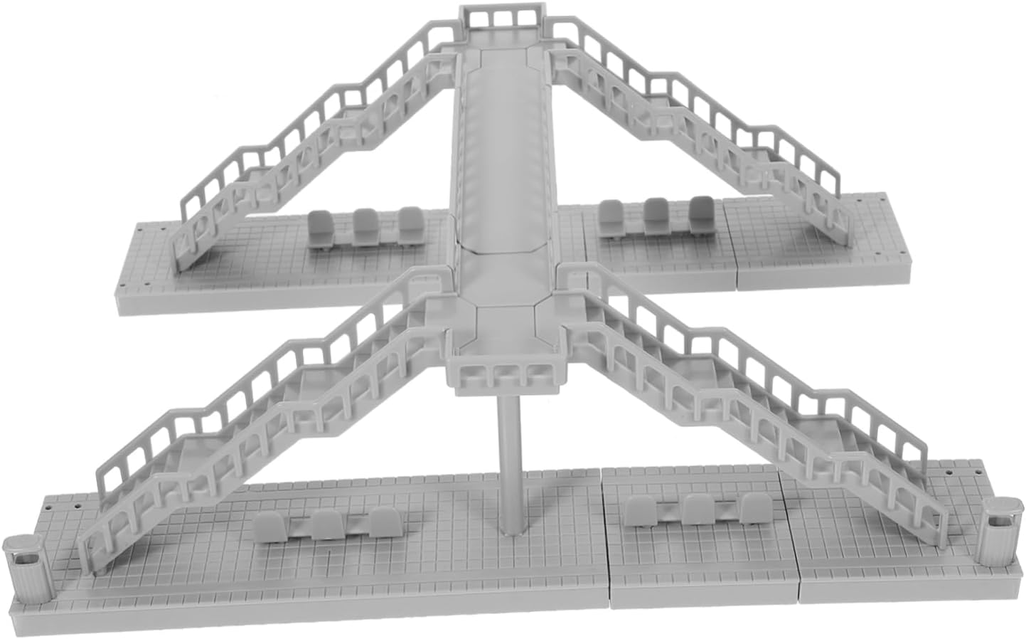 Toddmomy Assembled Footbridge Model for Urban Scenery Lightweight Pedestrian Bridge Kit for Miniature Table Decoration DIY Railway and Micro Landscape Accessory
