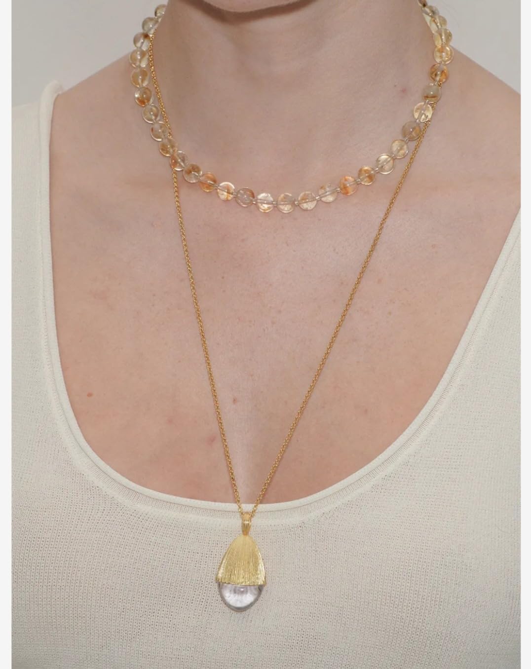 Gold Crystal Pendant Necklaces for Women, 18K Crystal Drop Necklace, Fashion Accessories, Teardrop Necklace with Lobster Clasp, Jewelry Gift for Women - Image 6