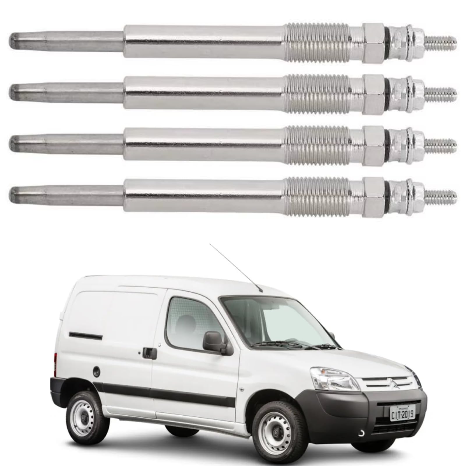Twowinds Bougie de Préchauffage Compatible avec Citroen Berlingo - (4 pcs)