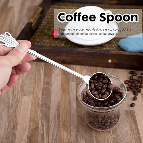 Miniatura 4 de Fdit Cuchara de café de acero inoxidable de 0.35 onzas con mango largo, cucharadas medidas, cucharas para máquina de café expreso, cucharas para té,