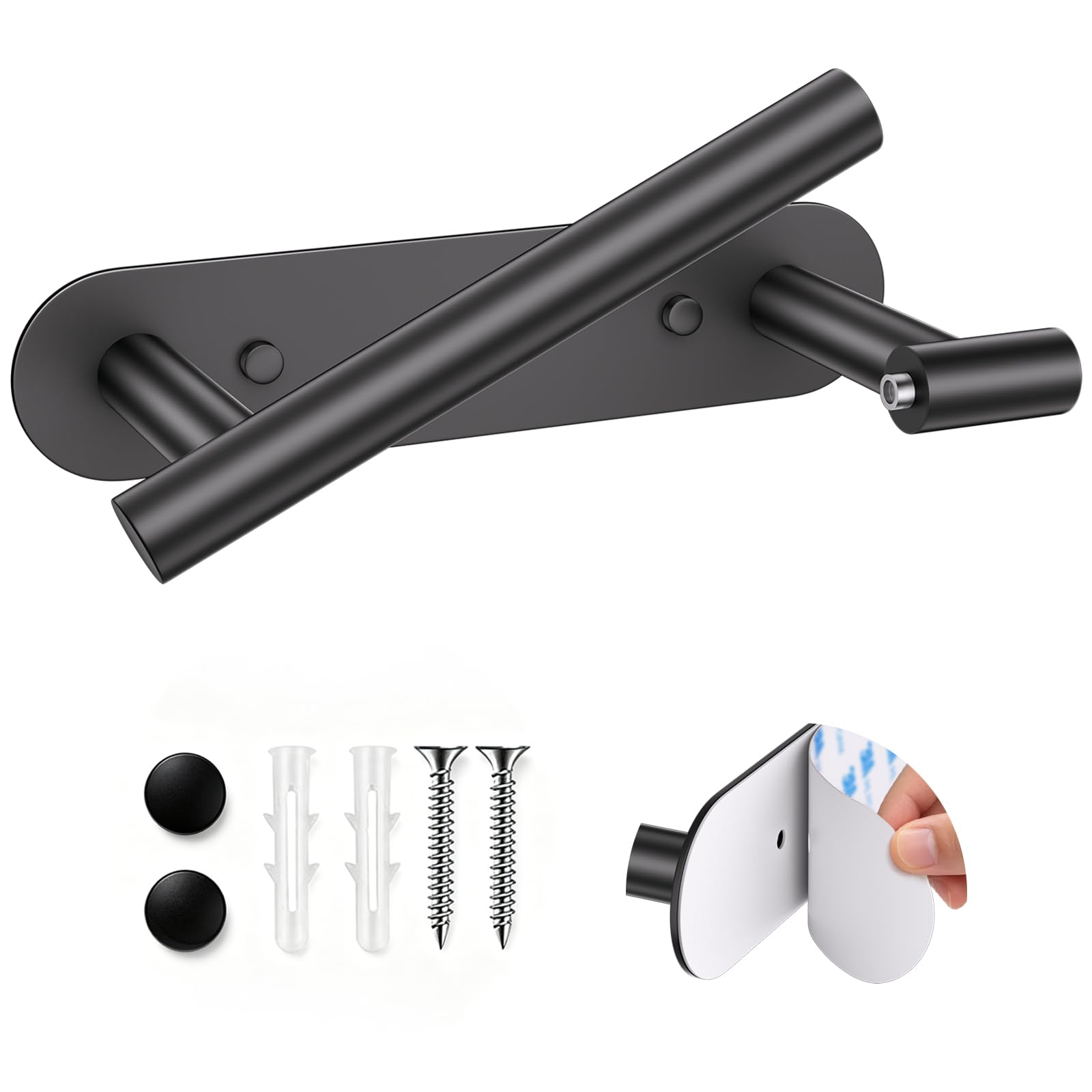 Brushed Nickel Toilet Paper Holder Self Adhesive Screw Toilet Roll Holder — Amazon image 9