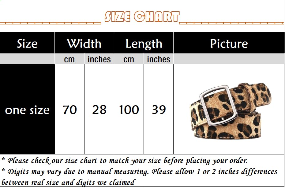 Y2k Belt Leopard Print Leather Waist Belt Waistband For Jeans Dresses Cheetah Vintage Accessories For Women4
