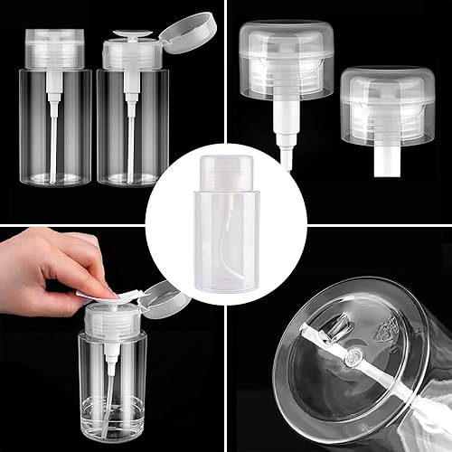 Miniatura 4 de Kit de herramientas para quitar esmalte de uñas, clip de tapa de remojo, botella dispensadora de 6.8 fl oz, empujador de cutículas de esmalte de gel