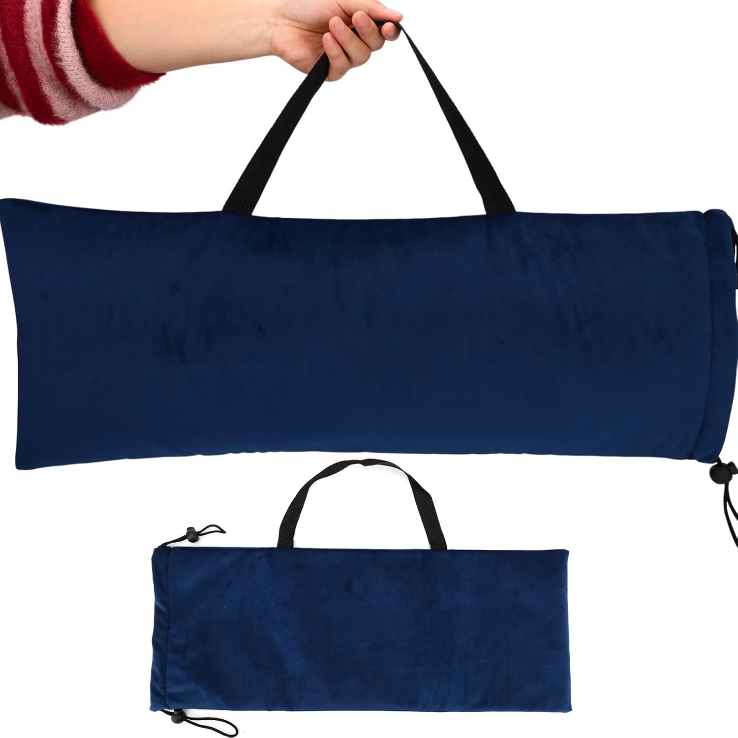 Mahjong Rack Bag, Mahjong Rack and Pushers Storage Bags with Handles Partitioned Design Mah-Jongg Accessory Set for Travel Carrying Racks and Pushers Accessories(Dark Blue)
