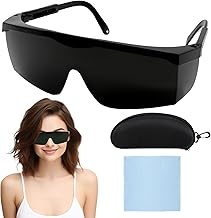 IPL - Gafas de protección para depilación láser (190 – 540 nm, con patillas ajustables, adecuadas para IPL, terapia de luz roja, cosméticos y solarium), color verde oscuro