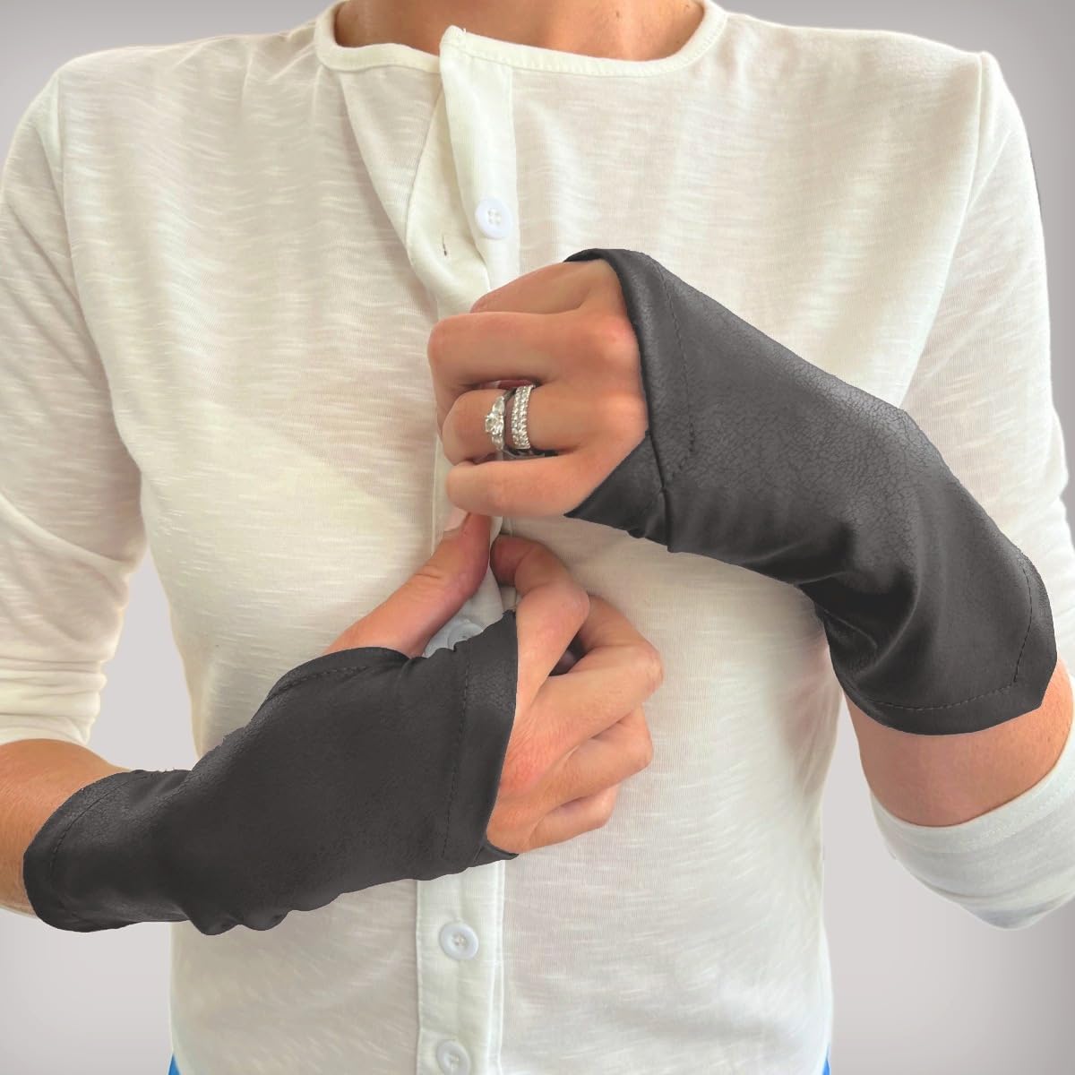 Assassin Gloves Ren Faire Faux Leather Bracers Ranger Archer Medieval Cosplay Larp Wrist