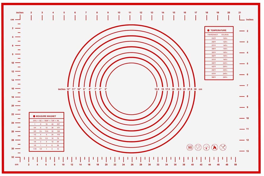 ONE CLICK N GET Silicone Baking Mats 40x60CM ,Non-Slip Pastry Mat, Pizza Mat, Non Stick Silicone Baking Pad Mat, Baking Mat Sheet, Baking Mat for Rolling Dough (pack of 1)