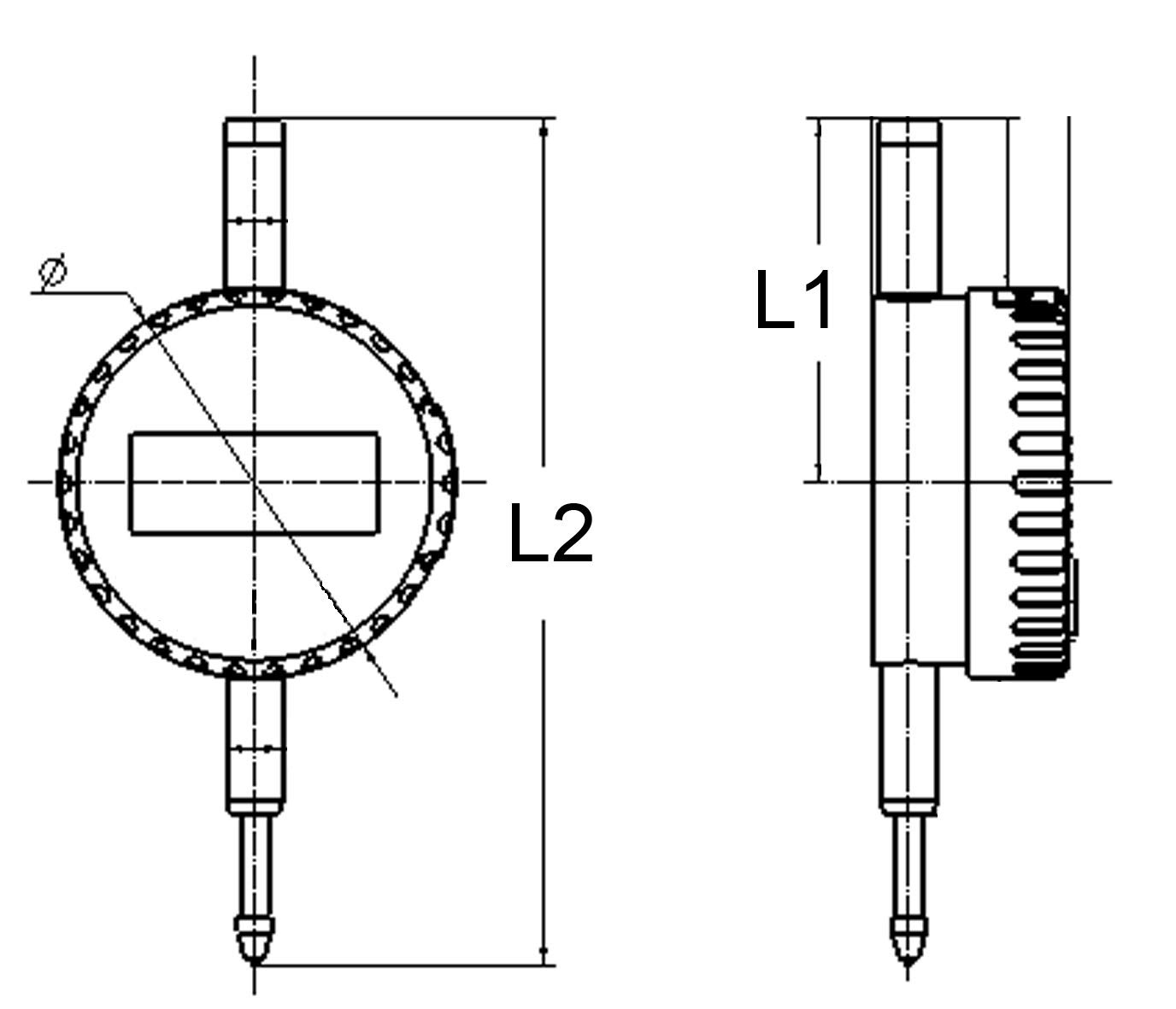 CNC QUALITÄT Digital- Messuhr 25 mm Messbereich - Ablesung 0,001 mm - Staubschutz und Wasserschutz nach IP65