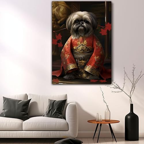 Miniatura 429 de Thuan Chow Chow Retrato de mascota con disfraz real de perro en un disfraz retrato de perro con vestimenta Retrato medieval de mascota retrato