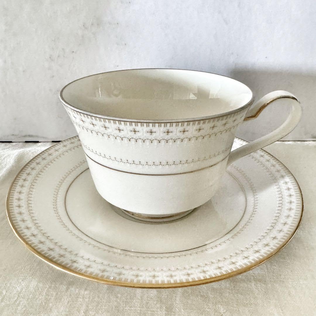 Amazon.co.jp: Noritake アイボリーチャイナ カップ&ソーサー 2客 