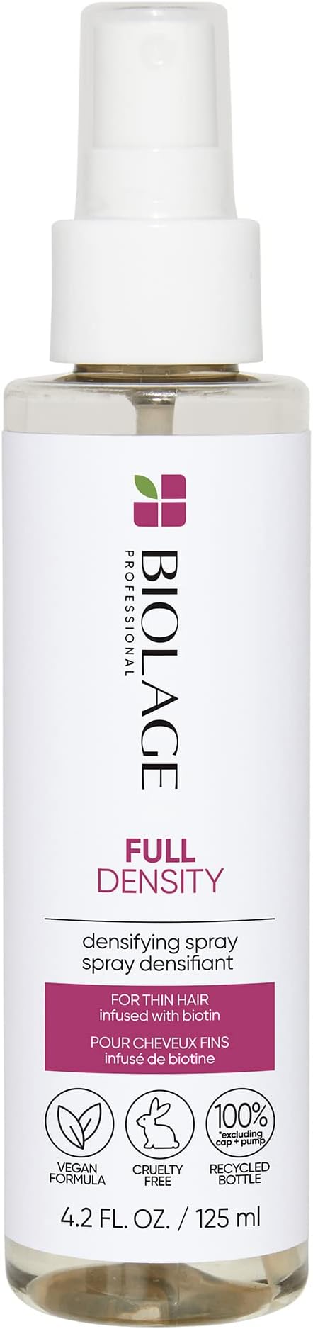 BiolageFull Density Densifying Leave-in Spray For Thin & Fine Hair - Provides Volume For Fuller and Thicker Hair With Biotin, Vegan and Cruelty, Paraben & Silicone-Free