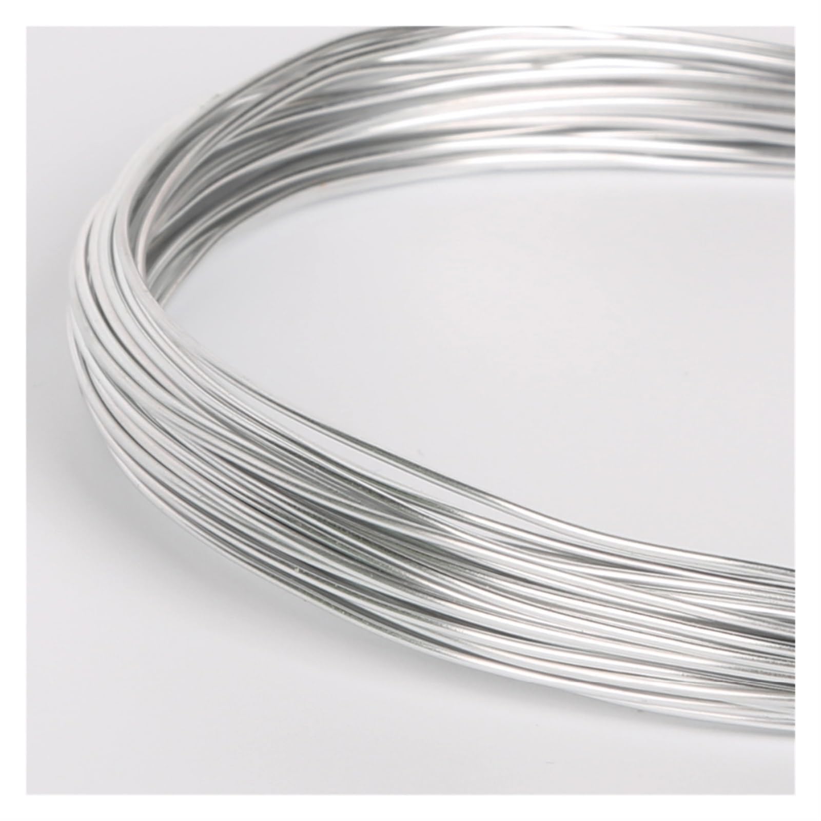 Silberfarbener runder Floristikdraht aus weichem Aluminium aus Aluminium for die Herstellung von DIY-Schmuckperlen(15 Gauge 5m)
