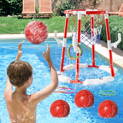 Pool Basketball Hoop Toys for Kids Ages 4-8 8-12 & Adult, Summer ...