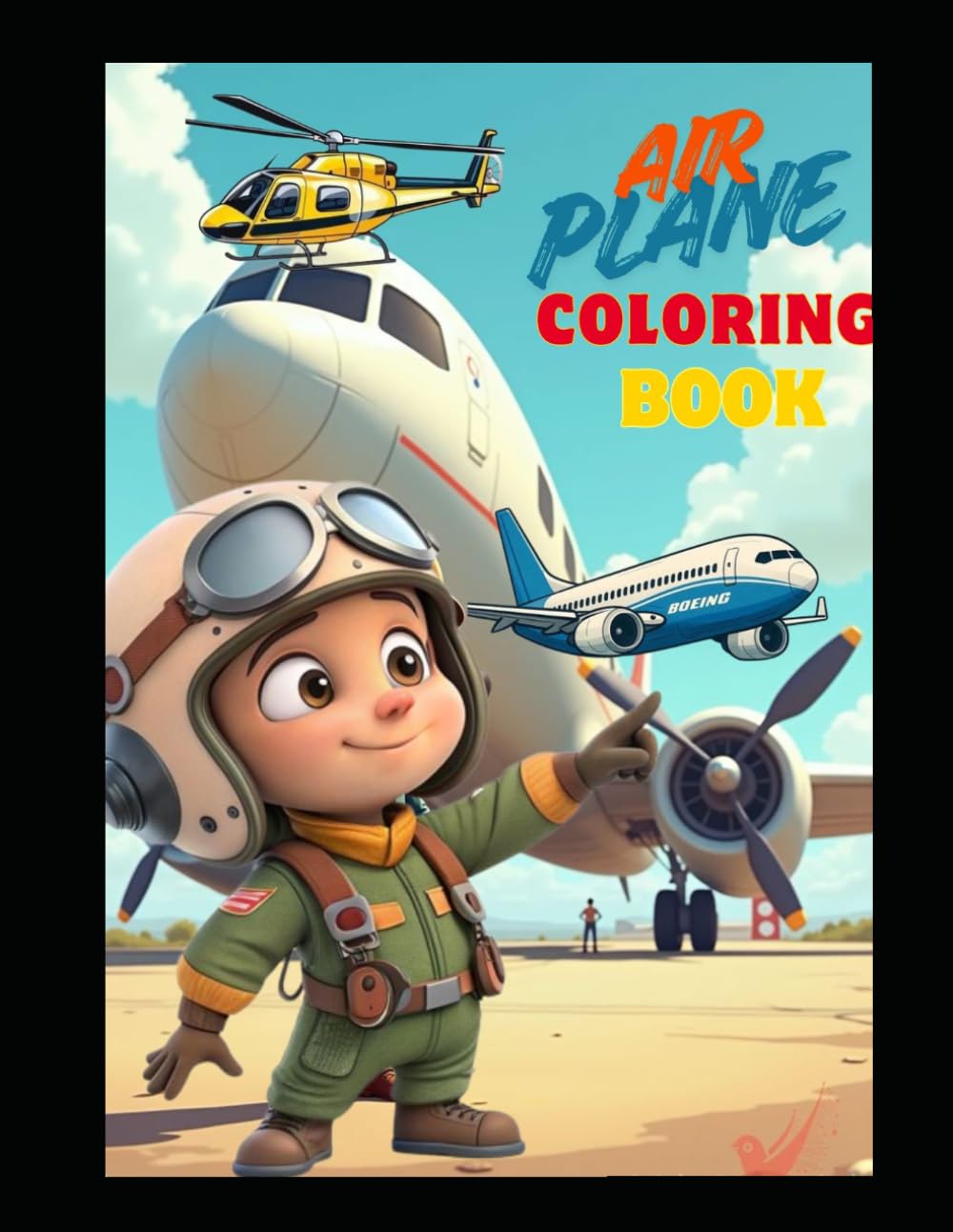 Amazing Airplanes Coloring Book for Kids: Fun and Easy Plane Coloring Pages for Boys and Girls Ages 4–8