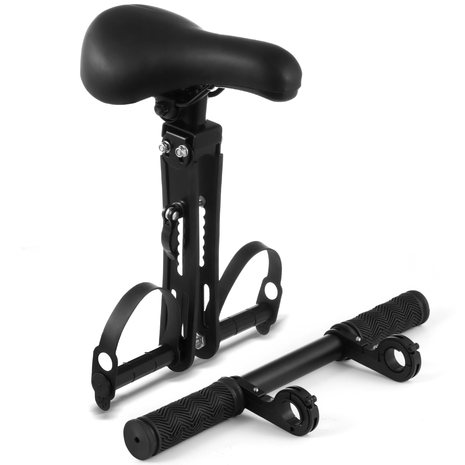 Siège de vélo pour enfant avec pédales et guidon, kit de siège de vélo pour enfants de 2 à 5 ans, compatible avec tous les VTT, kit de siège de vélo parent-enfant