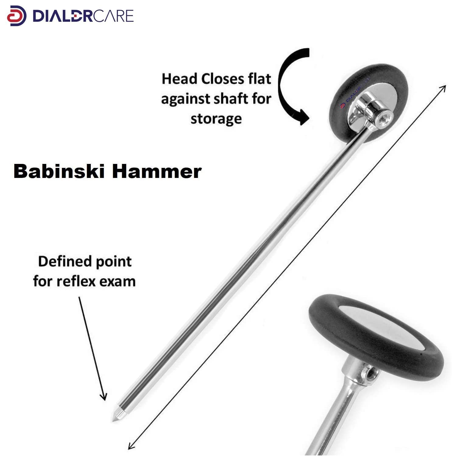 Dialadrak Neurological Reflex Medical Hammer 5 Peace Set (Silver) Dialadrak Neurological Reflex Medical Hammer 5 Peace Set (Silver)