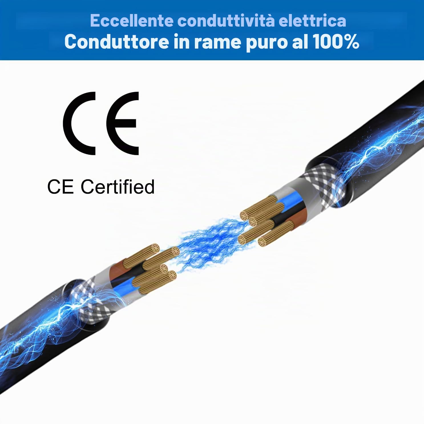 30 metri di cavo schermato 4-aderente 4 x 1,5 mm², cavo di schermatura EMI/RFI certificato CE per automobili, altoparlanti, stampanti 3D, fuso VFD CNC, motore passo-passo, trasmissione del segnale