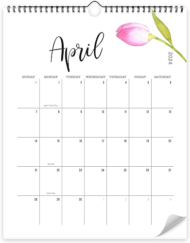 Calendario estético de pared 2024-2025, desde enero de 2024 hasta julio de 2025, el planificador floral moderno perfecto para una fácil organización