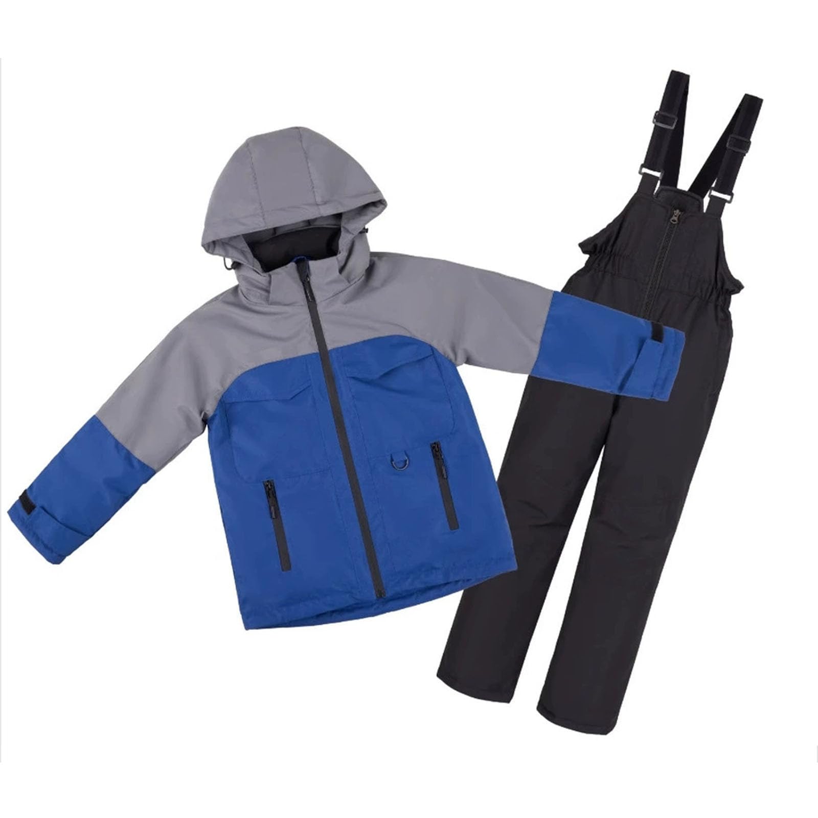 Kinder Junge Outfit Set 2026 Stylischer Kinder-Overall Mit Kapuze Für Alle Jahreszeiten, Warmer, Winddichter Für Jungen Baumwolle Sportanzug T-Shirt Tee Shirts