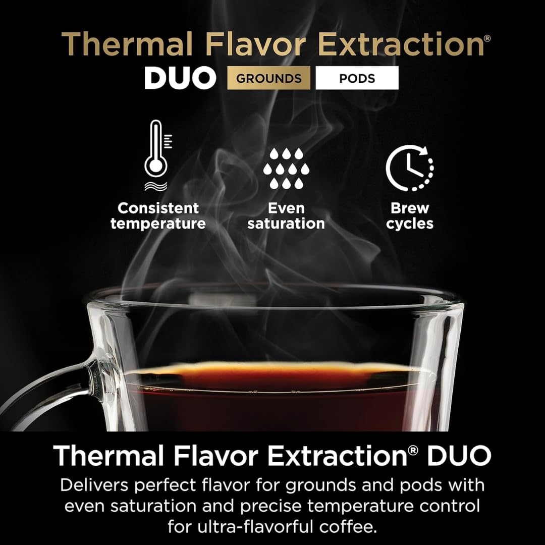 Ninja DualBrew Pro CFP101 Drip Coffee Maker – Hot & Iced, K-Cup Compatible, 3 Brew Styles, 60oz Reservoir – Black