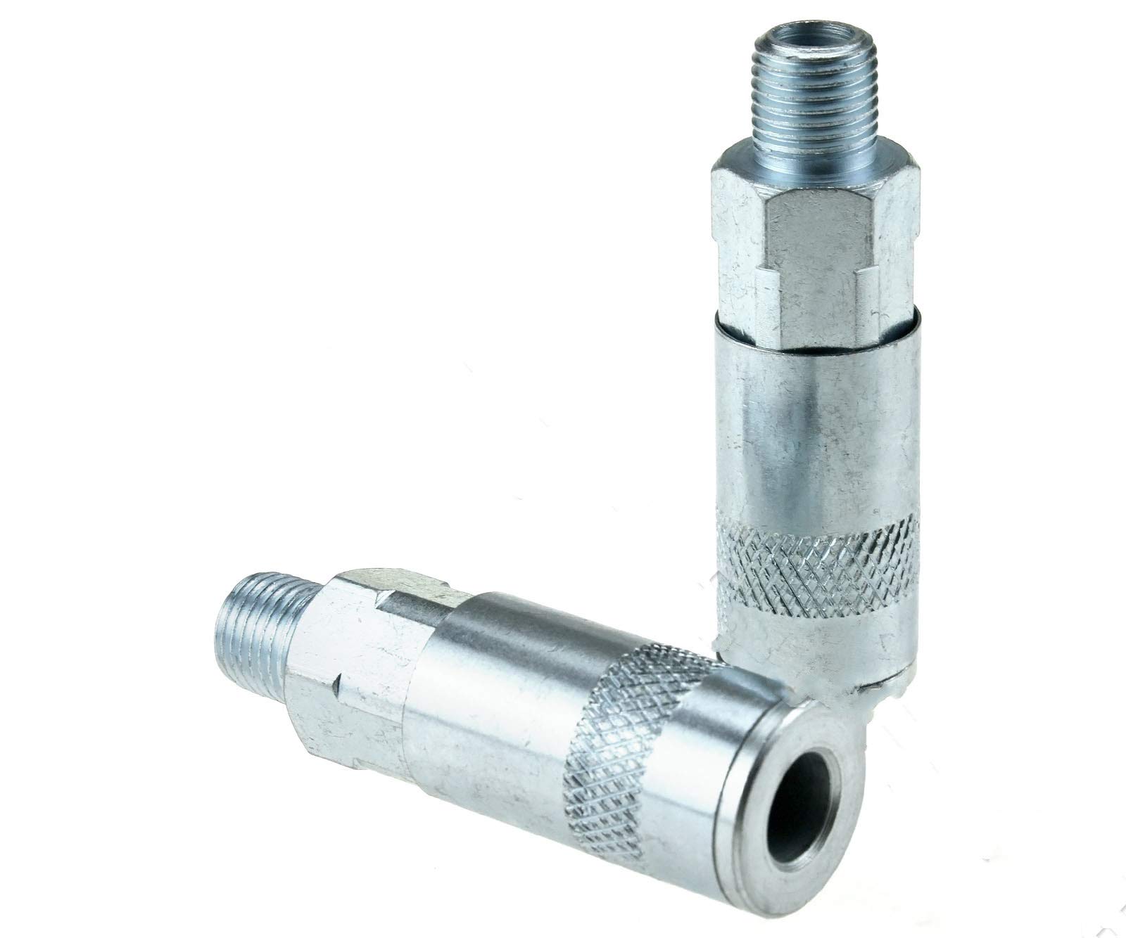 Micro Traders 1/4 inch Bsp Male Air Line Hose Compressor Fitting Connector Quick Release Pair