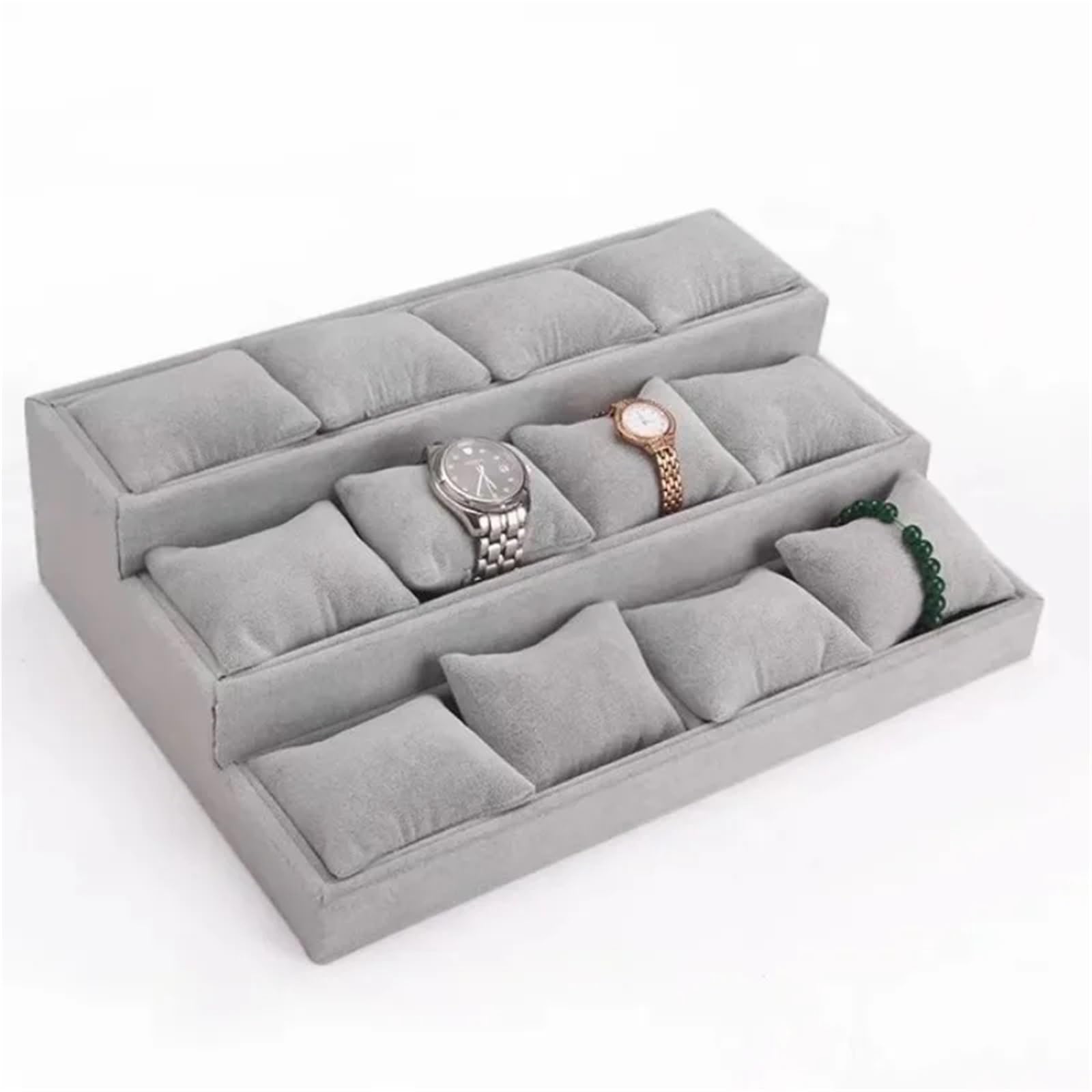 Flannel Jewelry Display Tray Watch Storage Organizer for Watches Bracelets