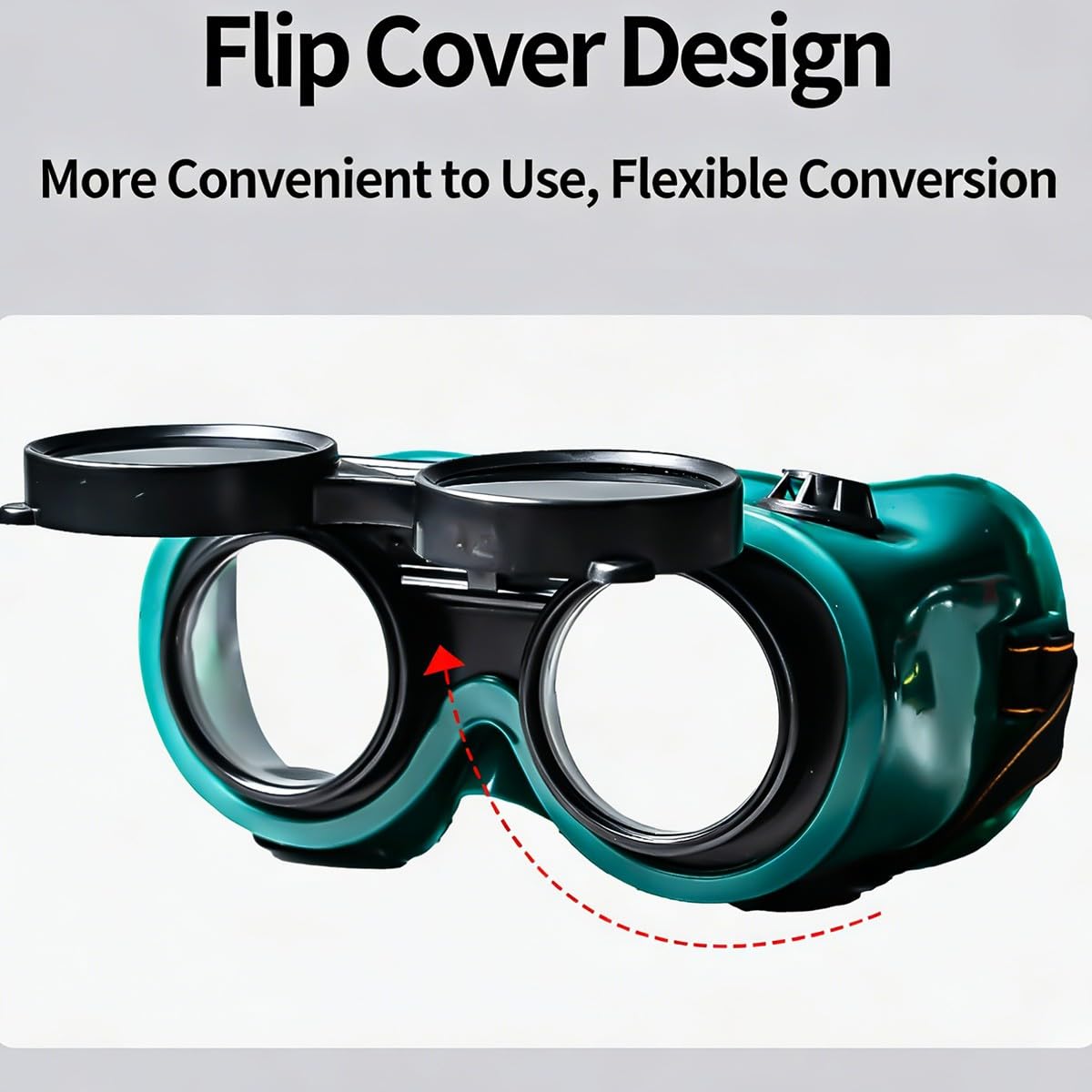 Gafas de Soldar con Tapa Abatible Oscuras Antivaho para Corte Oxiacetilénico Esmerilado Soldadura al Arco Protección UV Resistentes a Impactos Paquete de Dos