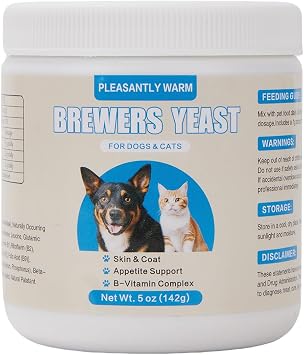 Brewers Yeast for Dogs & Cats, 5oz, B Vitamins, Amino Acids, Trace Minerals, Supports Healthy Skin, Coat Condition, Normal Appetite