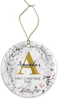 Personalised First Christmas ornament, First Christmas ornament, Baby's First Christmas ornament,Custom name First Christmas ornament, Christmas tree decoration, Christmas ornament (Ceramic)