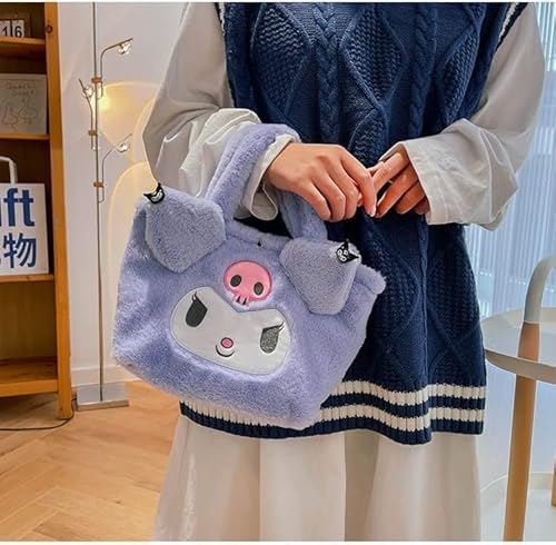 AUTOYSUR Cute Girl Plush Bag Handbags,Kawaii Cute Mini Plush Animal Bag Girl's Birthday Gift for Bookbag School Supplies Kuromi, One Size