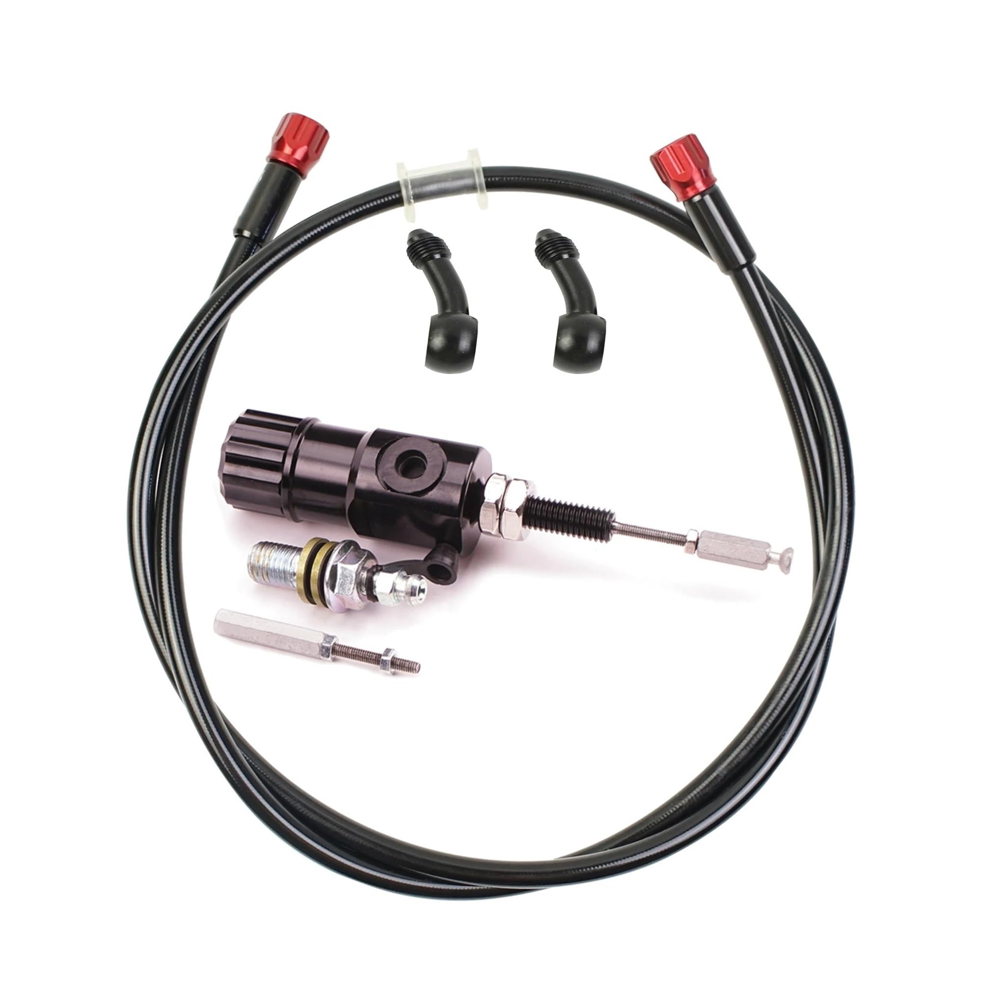 Ewsjg Black 1200Mm Motorcycle Brake Clutch Pump Lever Hydraulic Master Cylinder Bike 7/8" For Yam&Aha For Kawa&Saki Front Lever Brake Black Clutchs Brakes Handle Levers