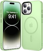 Vista 47 de Funda compatible con iPhone 14/13 [compatible con Magsafe y protección de grado militar] Funda delgada magnética translúcida mate para iPhone 13/14