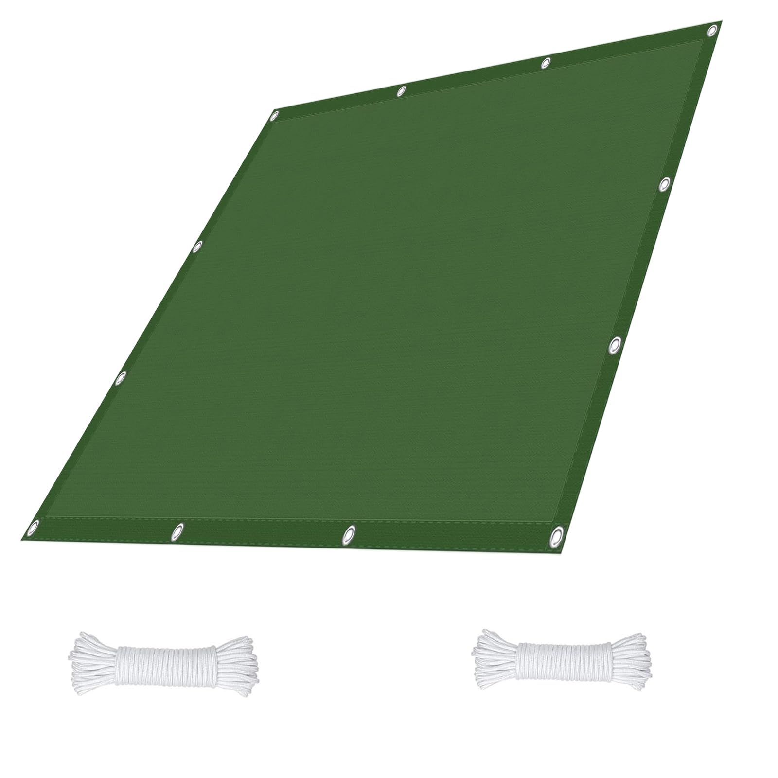 Tenda a Vela Impermeabile 90 x 220 cm Protezione Raggi UV 98% Impermeabile Poliestere Antistrappo Robusto e Stabile Rete-Ombreggiante per Giardino, Verde Scuro