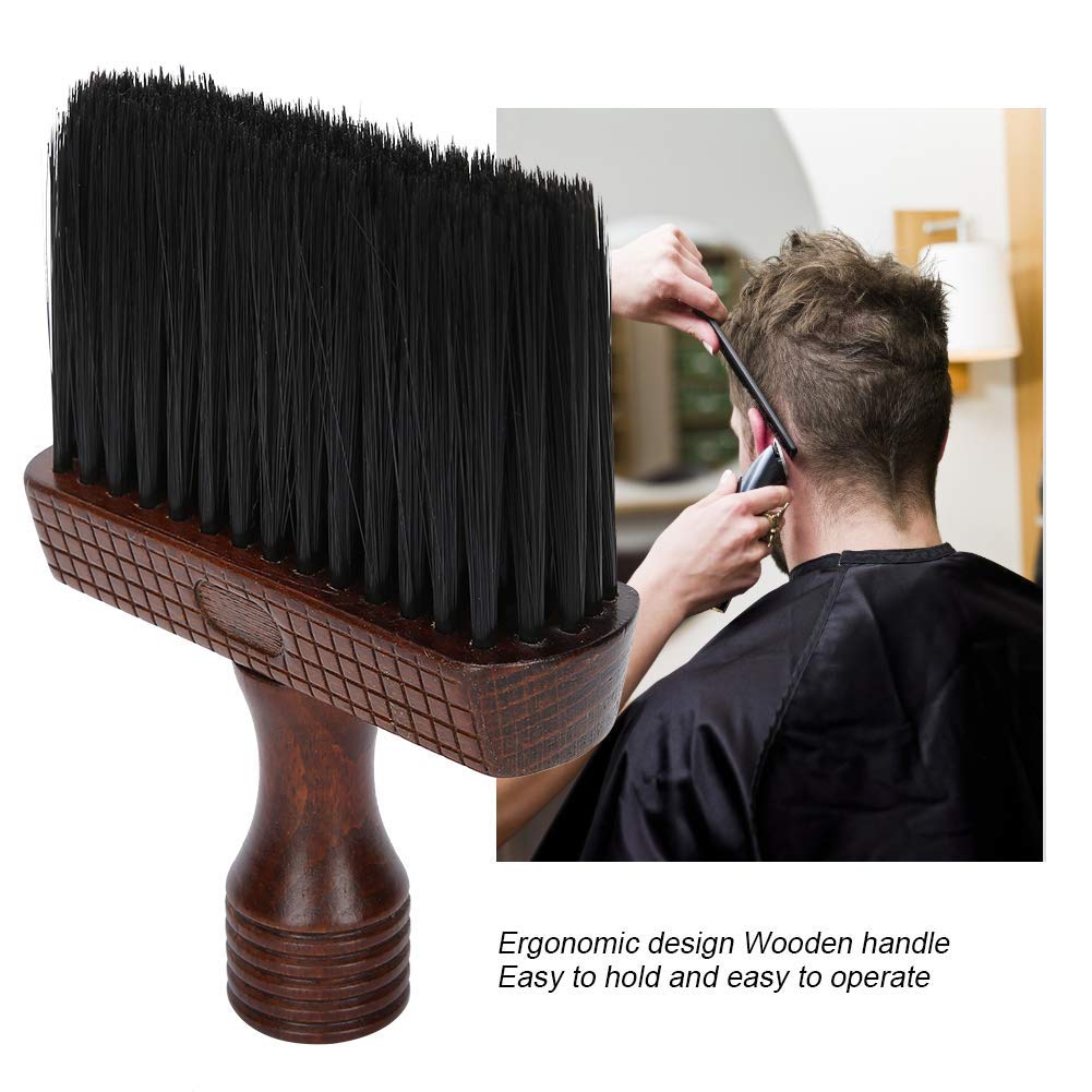 Spazzola per spolverare per collo con capelli rotti da barbiere, spazzola quadrata per taglio di capelli morbidi per barbieri che pulisce il viso per il collo