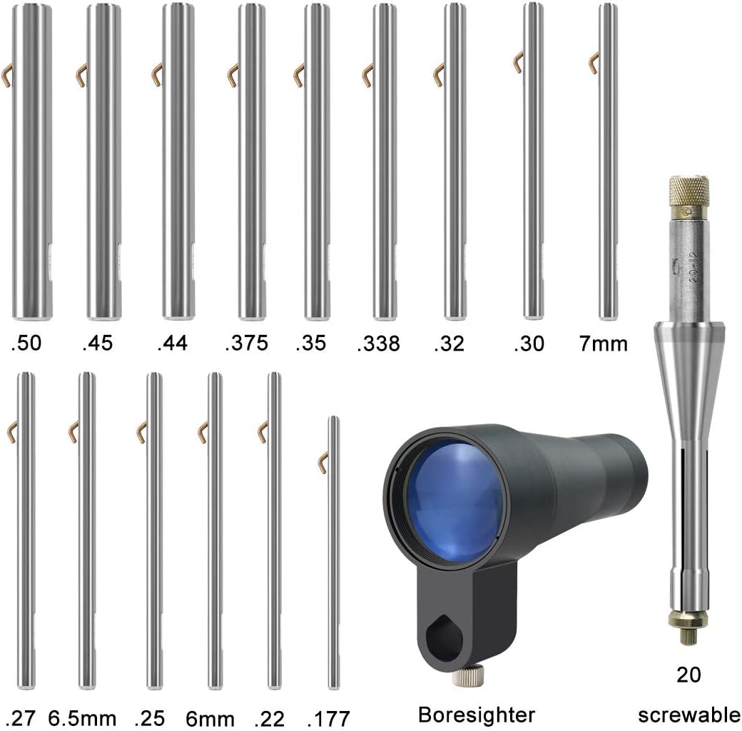 Xaegistac Rifle Scope Boresighter Kit-Precision Firearm Bore Sighter Kit with Arbors
