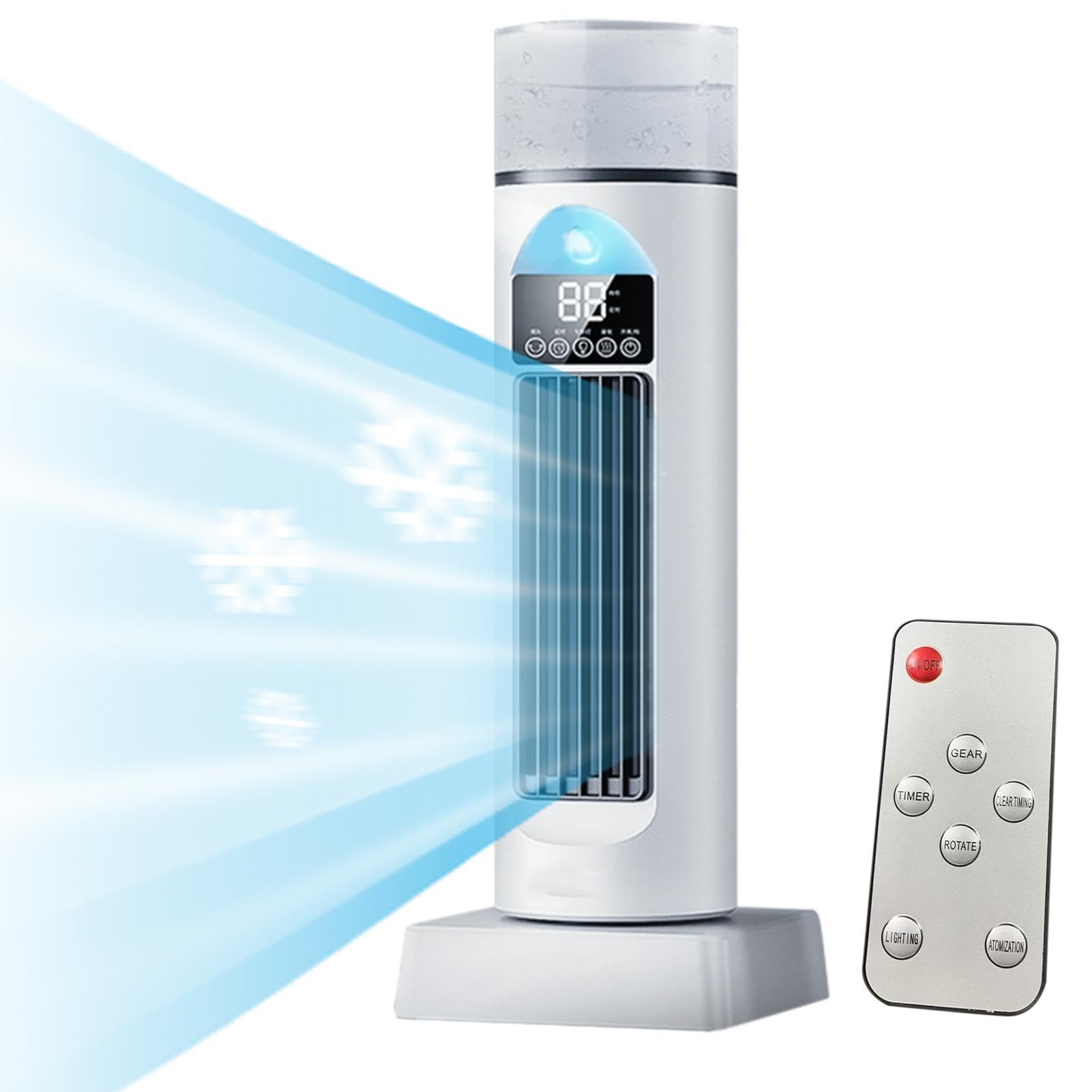 Condizionatore d'aria personale Umidificatore Senza Pale a Velocità | Ventilatore Raffreddante, Raffrescatore d'Ambiente Per Soggiorno Casa Ufficio Dormitorio Campeggio Interno Garage