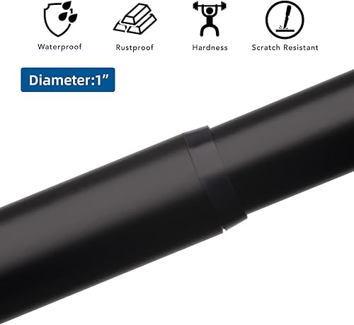 Miniatura 5 de Barra de cortina de tensión, barra de cortina de ducha de 1 pulgada de 40 a 72 pulgadas, barra de armario, para ventanas o ducha, fácil de instalar,