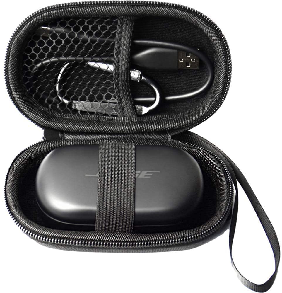M.G.R.J® Portable Carrying Case Cover for Bose QuietComfort Earbuds/Bose Sport Earbuds (Hard|EVA|Black) 4