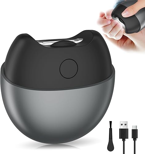 Miniatura 1 de Cortaúñas eléctrico mejorado, recortador automático de uñas de 2 velocidades, cubierta magnética, almacenamiento de restos de uñas, recortador de